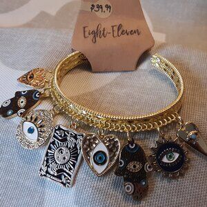 Hamsa Hand and Evil Eye Charm Bracelet